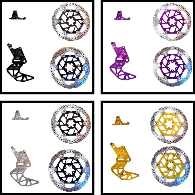 Front and Rear Discs Paired with Front and Rear Brackets