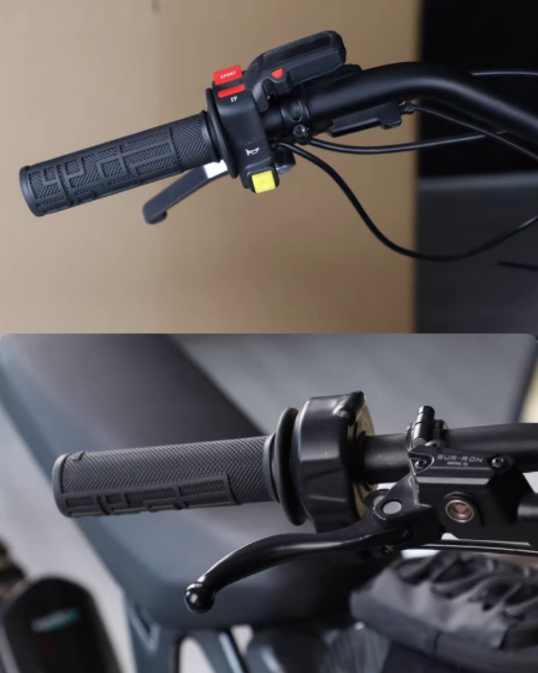 surron light bee handlebar grips and surron throttle control
